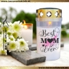 Grablicht Mama 5 | personalisierbar | Kerze Friedhof | Grabdeko