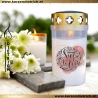 Grablicht Mama 6 | personalisierbar | Kerze Friedhof | Grabdeko