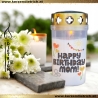 Grablicht Mama 8 | personalisierbar | Kerze Friedhof | Grabdeko