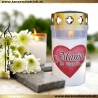 Grablicht Mama 10 | personalisierbar | Kerze Friedhof | Grabdeko