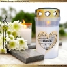 Grablicht Mama 24 | personalisierbar | Kerze Friedhof | Grabdeko