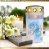 Grablicht Bruder 5 | personalisierbar | Kerze Friedhof | Grabdeko
