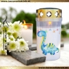 Grablicht Dino 2 | personalisierbar | Kerze | Sternenkind