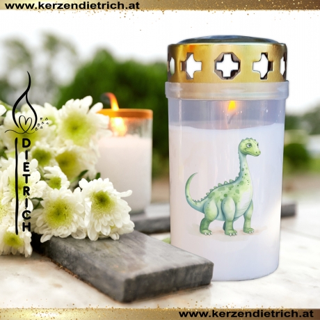 Grablicht Dino 9 | personalisierbar | Kerze | Sternenkind