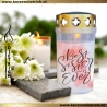 Grablicht Schwester 8 | personalisierbar | Kerze Friedhof | Grab