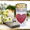 Grablicht Schwester 12 | personalisierbar | Kerze Friedhof | Grab