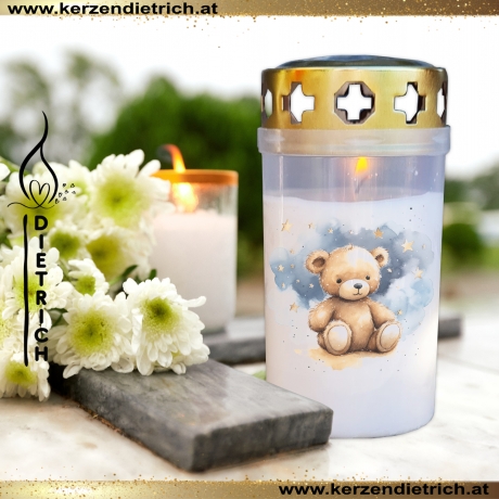 Grablicht Kinder 26 | personalisierbar | Kerze | Sternenkind
