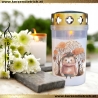 Grablicht Igel | personalisierbar | Tiere 3 | Kerze Friedhof