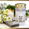 Grablicht Waschbär | personalisierbar | Tiere 9 | Kerze Friedhof