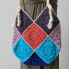 Gehäkelte Tasche , Granny Square, Shopper