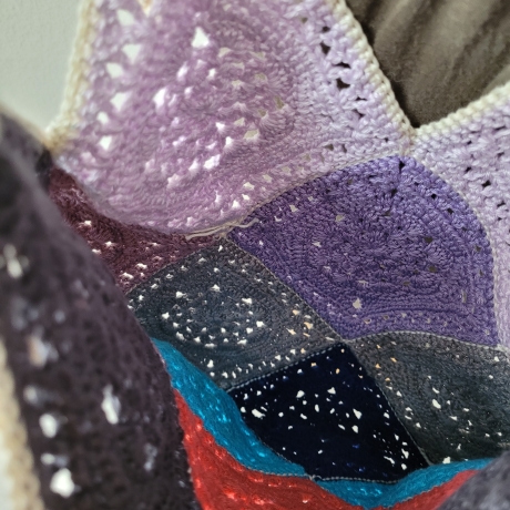 Gehäkelte Tasche , Granny Square, Shopper