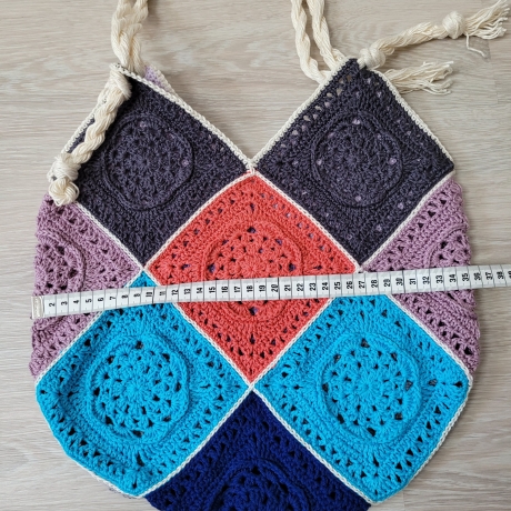 Gehäkelte Tasche , Granny Square, Shopper