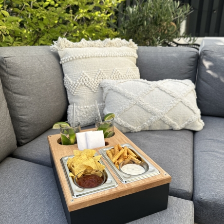 Sofa Butler - Couch Tablett - Bierkiste - Korpus dunkelgrau - NEU