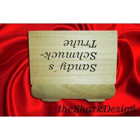 Deckelgravur der Truhe, Schatzkiste, Zahnbox, 