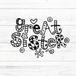 Great Sister Plotterdatei SVG DXF FCM Great Sister Plotterdatei SVG DXF FCM