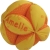 personalisierter Greifball mit Rassel, gelb / orange