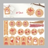 Set 20 Geschenkanhänger Weihnachten & Bänder | rot weiß