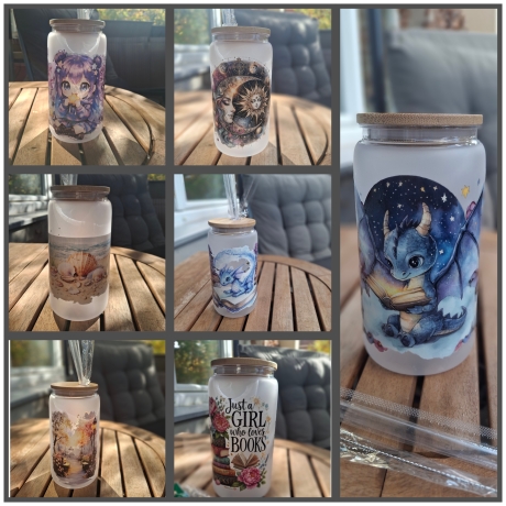 Becher mit Trinkhalm, Geburtstag, Nikolaus, Weihnachten 