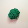 Schal, grün modern, schlank, kurz, handgestrickt