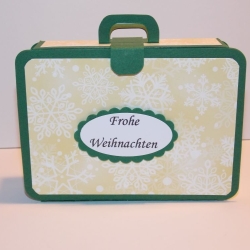 Köfferchen Weihnachten Grün mit Schneeflocke