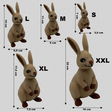 Osterhase Figur aus PLA – Osterdeko Hase stehend