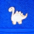 Kindergästehandtuch♥Dino♥in blau♥bestickt♥von Hobbyhaus