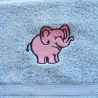 Kindergästehandtuch♥Rosa Elefant♥hellblau♥von Hobbyhaus