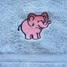 Kindergästehandtuch♥Rosa Elefant♥hellblau♥von Hobbyhaus