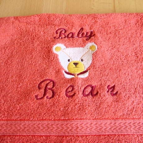 Kindergästehandtuch♥Baby Bear♥bestickt von Hobbyhaus