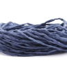 Handgefärbtes Habotai-Seidenband Jeansblau ø3mm Seidenschnur