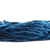 Handgefärbtes Habotai-Seidenband Blaugrün ø3mm Seidenschnur