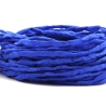 Handgefärbtes Habotai-Seidenband Kobaltblau ø3mm Seidenschnur
