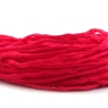 Handgefärbtes Habotai-Seidenband Rot ø3mm Seidenschnur