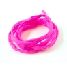 Handgefärbtes Habotai-Seidenband Pink ø3mm Seidenschnur