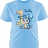 Kinder Kurzarm T-Shirt mit Happy Birthday DINO und  Name + Zahl