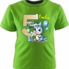 Kinder Kurzarm T-Shirt mit Happy Birthday DINO und  Name + Zahl