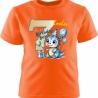 Kinder Kurzarm T-Shirt mit Happy Birthday DINO und  Name + Zahl
