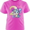 Kinder Kurzarm T-Shirt mit Happy Birthday DINO und  Name + Zahl
