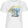 Kinder Kurzarm T-Shirt mit Happy Birthday DINO und  Name + Zahl