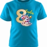 Kinder Kurzarm T-Shirt mit Happy Birthday EINHORN und Name + Zahl