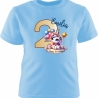 Kinder Kurzarm T-Shirt mit Happy Birthday EINHORN und Name + Zahl