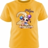 Kinder Kurzarm T-Shirt mit Happy Birthday KUH und Name + Zahl