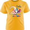 Kinder Kurzarm T-Shirt mit Happy Birthday MAUS und Name + Zahl