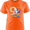 Kinder Kurzarm T-Shirt mit Happy Birthday MAUS und Name + Zahl