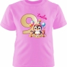 Kinder Kurzarm T-Shirt mit Happy Birthday PINGUIN und Name + Zahl