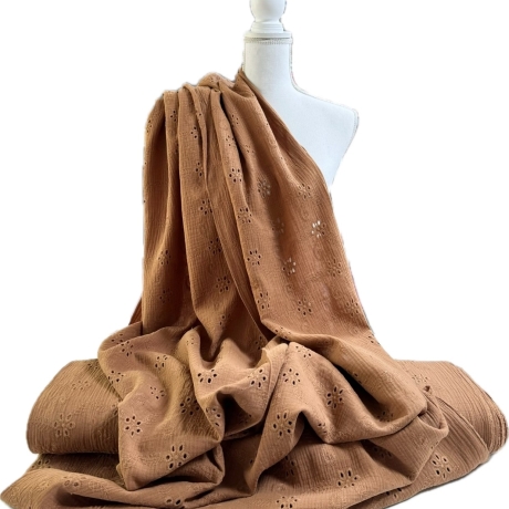 Musselin Loch Stickerei Stoff | Meterware | Öko Tex 100 | 