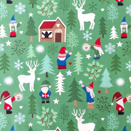 Hygge Glow forest on nordic green