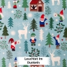 Hygge Glow forest on winter blue