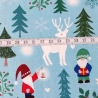 Hygge Glow forest on winter blue