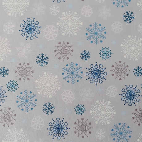 Hygge Glow snowflakes on silver